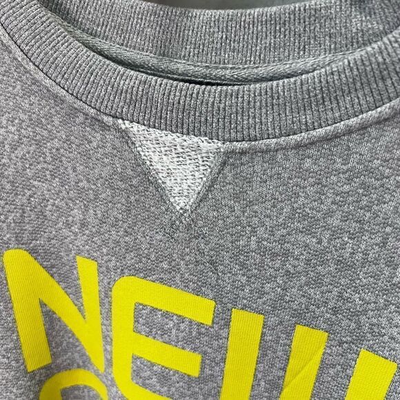 New Era sweatshirt pullover crew neck grey neon size 2XL - Picture 2 of 14